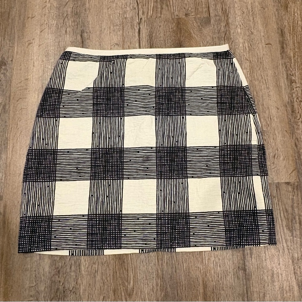 Black and White Checkered Women's Skirt - Madewell 2
